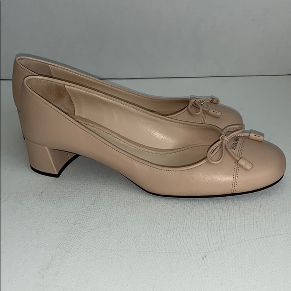 Prada | Bow Ballerina Chunk Heel Slip Ons - Picture 3 of 7